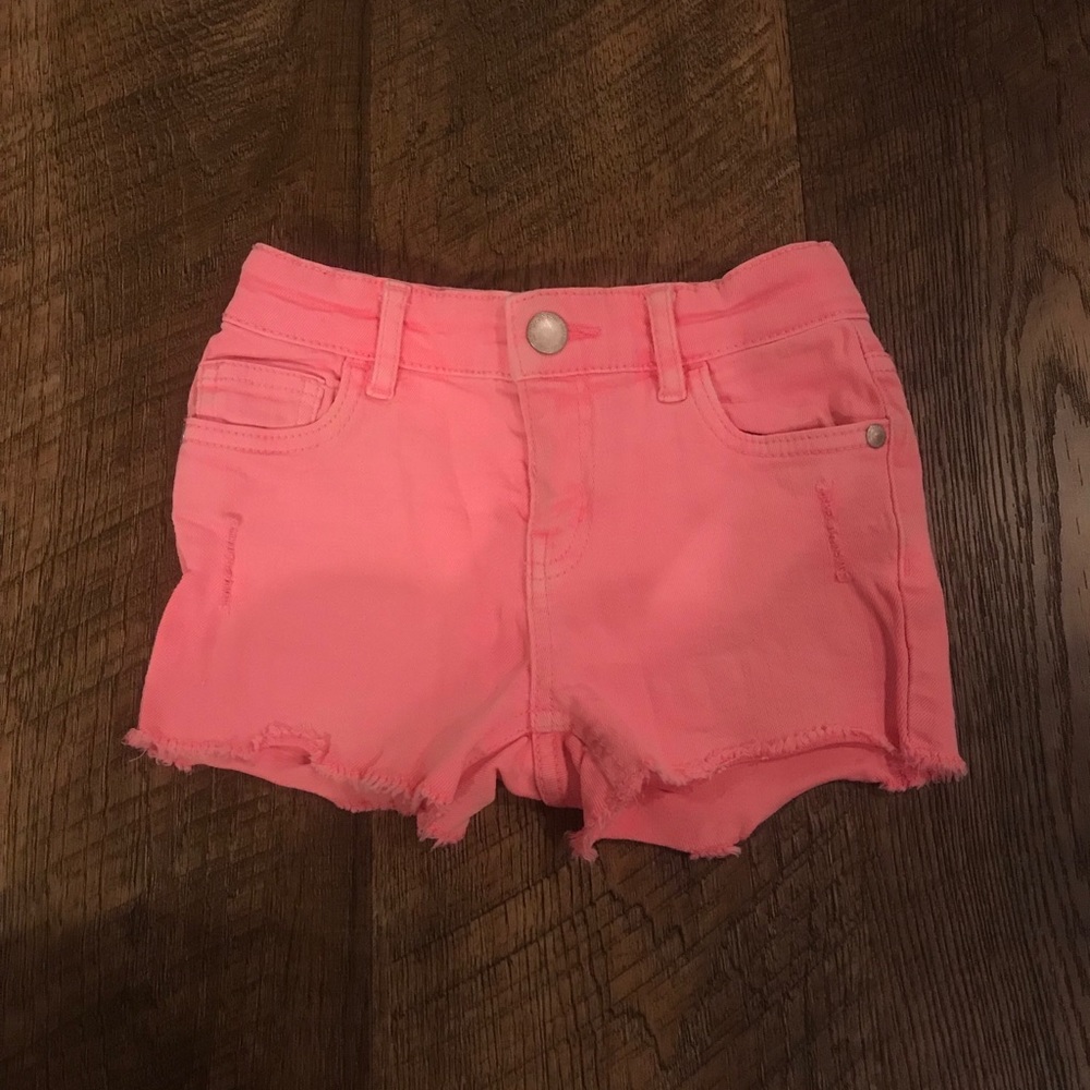 Cotton on kids neon pink denim shorts Sz 5T